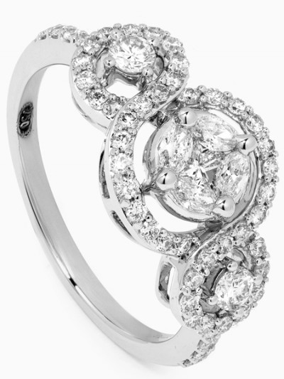 50% off on Damas OneSixEight diamond ring "white gold"