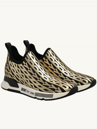 DKNY NIRA gold logo sneakers - 65% OFF plus 25% OFF with DKNY Coupon
