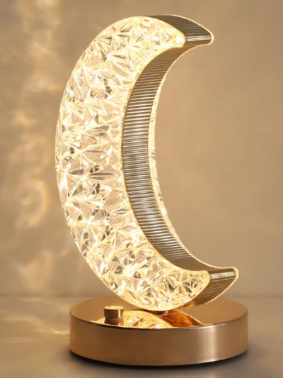 Ramadan lighting in the shape of a crystal crescent