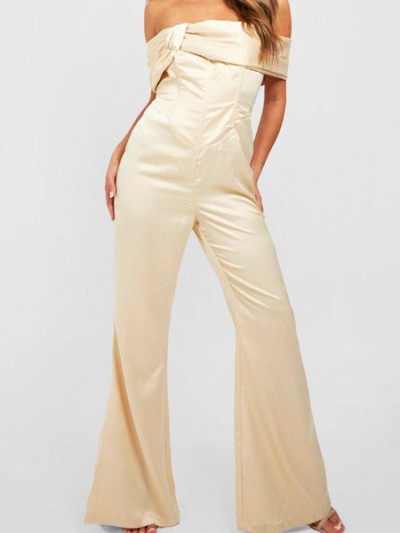 Boohoo satin jumpsuit with corset detail - 90% OFF - VogaCloset discount code and Sale