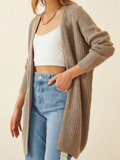 Buy Brown Knitted Cardigan and save 45% with Trendyol promo code