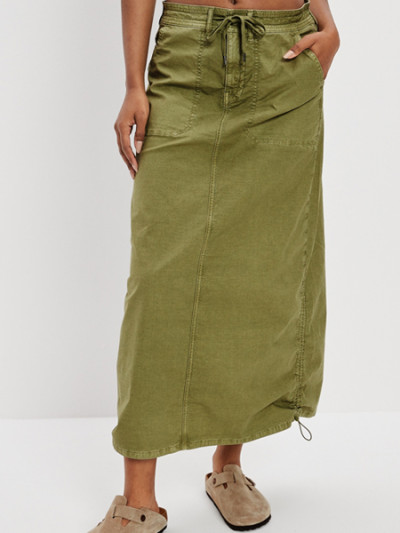 Get American Eagle Green Maxi Skirt now with 81% OFF