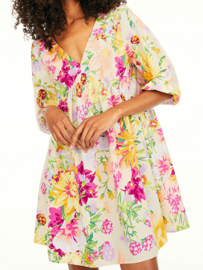فستان H&M بطبعة الزهور - افضل الصفقات مع كودات خصم اتش & ام